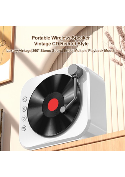 Retro CD Hoparlör Taşınabilir Bluetooth 5.3 Hifi Ses 10 Saat (Yurt Dışından)