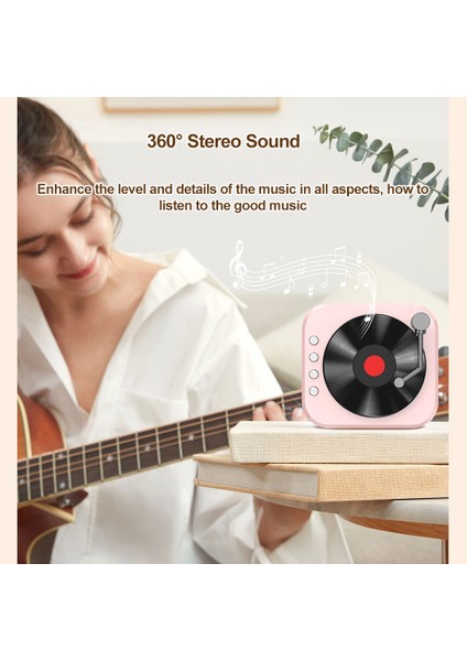 Retro CD Hoparlör Taşınabilir Bluetooth 5.3 Hifi Ses 10 Saat (Yurt Dışından)