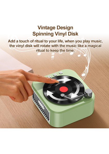 Retro CD Hoparlör Taşınabilir Bluetooth 5.3 Hifi Ses 10 Saat (Yurt Dışından)