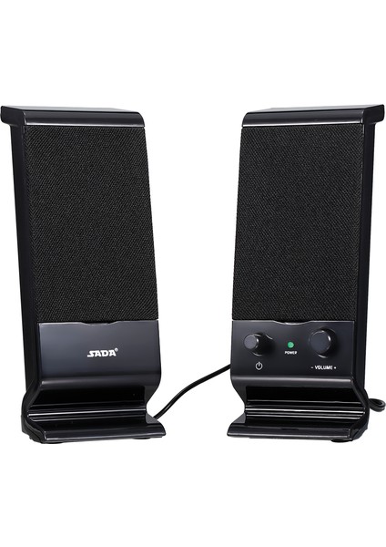 V-112 Aktif Hoparlör, USB Beslemeli, 3.5mm Ses Girişli, Yükseltme Tasarımı, Siyah (Yurt Dışından)
