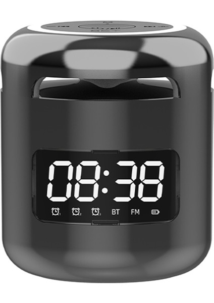 JM01 Taşınabilir BT50 Hoparlör, Alarmlı Saat, Çoklu Giriş, Hands-Free Mikrofon (Yurt Dışından)