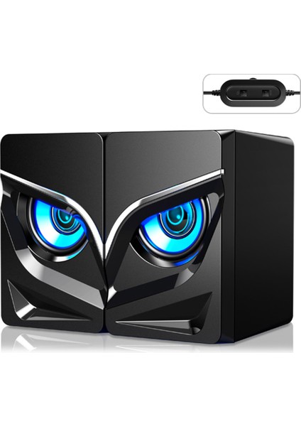 V128 Mini USB 2.1 Stereo Subwoofer Masaüstü Hoparlör Düşük Frekans Amplifikatör (Yurt Dışından)