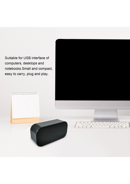 5010 Siyah USB Bilgisayar Hoparlörü Tak ve Çalıştır (Yurt Dışından)