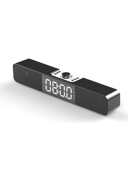 Bluetooth 5.0 Masaüstü Hoparlör Çalar Saat Çift Subwoofer Fm Radyo Pc Tv Telefon Uyumlu (Yurt Dışından)