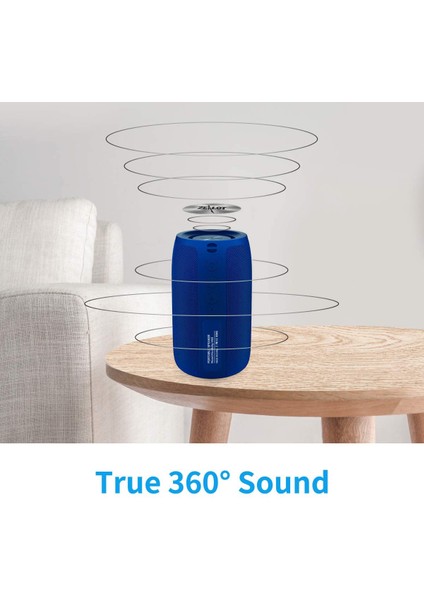 Su Geçirmez Taşınabilir Bluetooth Hoparlör 1500DK Açık Hava Mavi (Yurt Dışından) modelleri