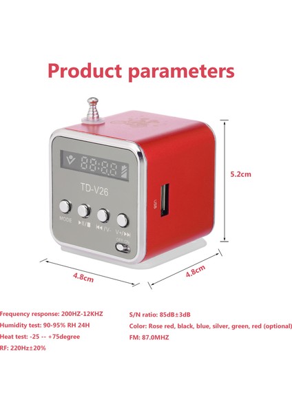 3.5mm Kablolu Taşınabilir Mini Hoparlör - Tf/usb Destekli Fm Radyo Mp3 Çalar (Yurt Dışından) fiyatları