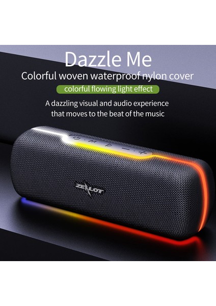 S55 Taşınabilir Bluetooth Hoparlör Su/toz Geçirmez Tws Stereo Ses (Yurt Dışından)