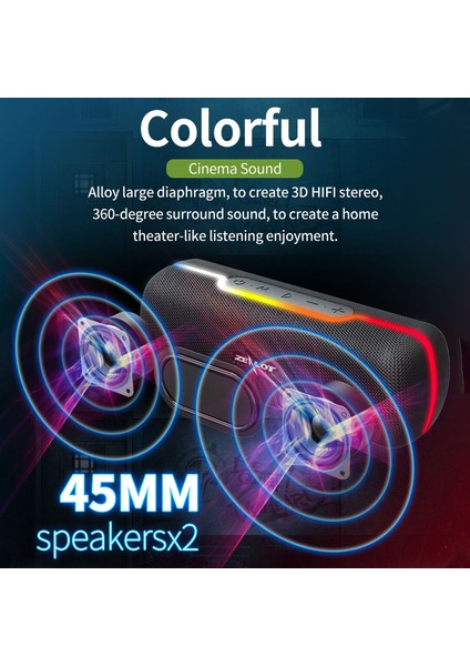 S55 Taşınabilir Bluetooth Hoparlör Su/toz Geçirmez Tws Stereo Ses (Yurt Dışından)