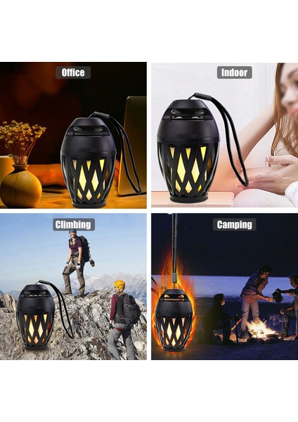 "zuomee LED Alevli Bluetooth Hoparlör - Taşınabilir Kablosuz B, USB Şarjlı Açık Hava ve Ev Partileri" (Yurt Dışından)