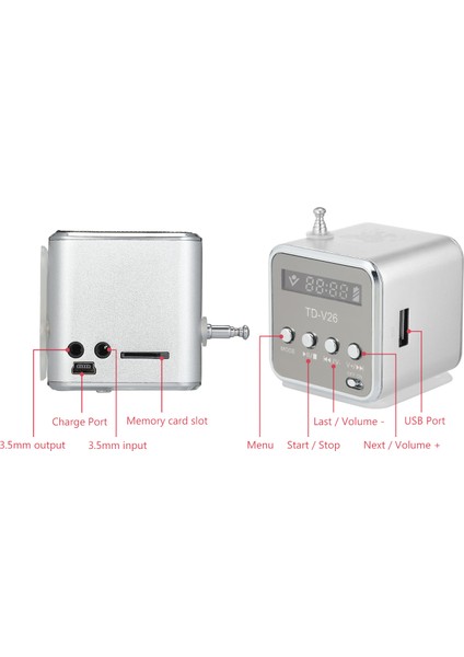 3.5mm Kablolu Taşınabilir Mini Hoparlör - Tf/usb Destekli Fm Radyo Mp3 Çalar (Yurt Dışından) indirimleri