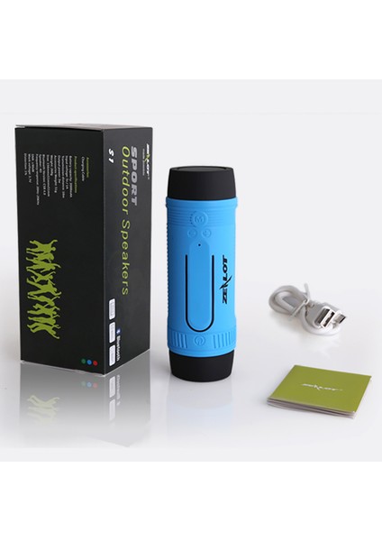 S1 Mavi Su Geçirmez Bluetooth Hoparlör - Açık Hava, Kablosuz Fm Radyo, Fener (Yurt Dışından)