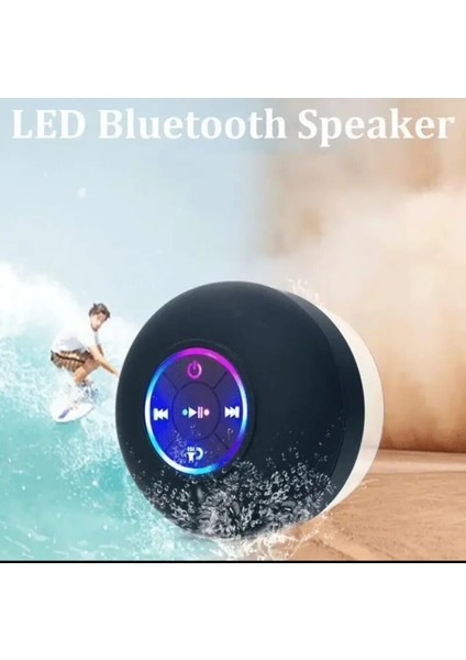 Su Geçirmez Bluetoothlu LED Işıklı Taşınabilir Duş Hoparlörü (Yurt Dışından) fırsatları