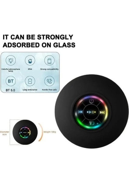 Su Geçirmez Bluetoothlu LED Işıklı Taşınabilir Duş Hoparlörü (Yurt Dışından) indirimleri