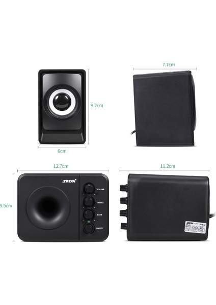 D-205 Aktif Hoparlör USB 3.5mm Stereo Bilgisayar Siyah (Yurt Dışından) fiyatları