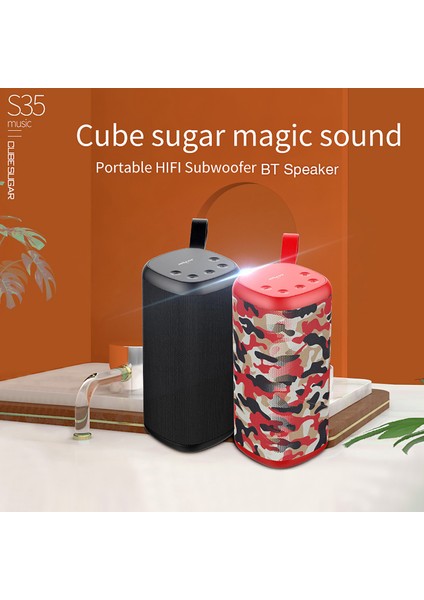 Zealot S35 Mavi Kamuflaj Su Geçirmez 20 Metre Kablosuz Bluetooth Hoparlör (Yurt Dışından)
