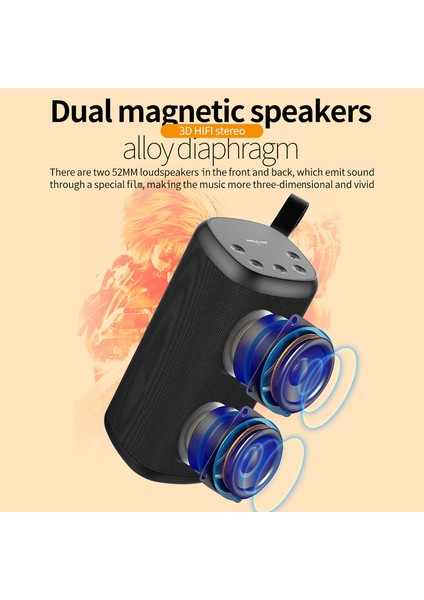 Zealot S35 Mavi Kamuflaj Su Geçirmez 20 Metre Kablosuz Bluetooth Hoparlör (Yurt Dışından)