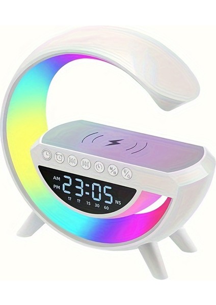 LED Başucu Lambası Bluetooth Hoparlör 15W Kablosuz Şarj (Yurt Dışından)