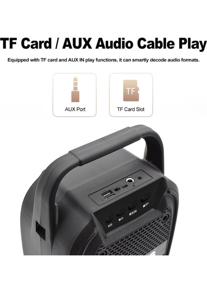 BT6118 Taşınabilir Kablosuz Bluetooth Hoparlör Güçlü B Fm Radyo Tf Aux 1500MAH (Yurt Dışından) modelleri