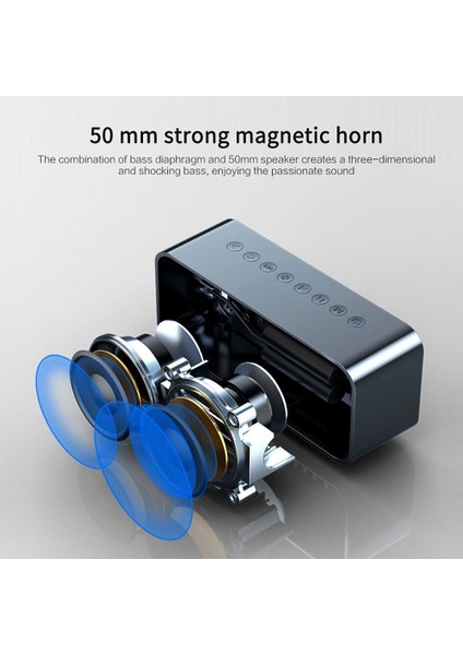 Mc-H8 Bluetooth Hoparlörlü Alarm Saati Gece Işığı 2500MAH (Yurt Dışından)