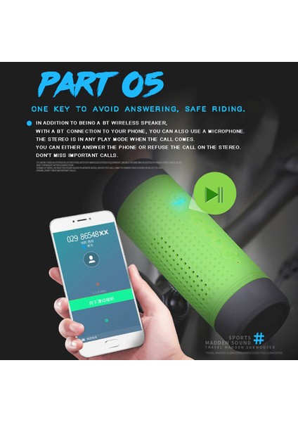X2 Su Geçirmez Bluetooth Hoparlör 3000MAH Açık Hava B (Yurt Dışından)