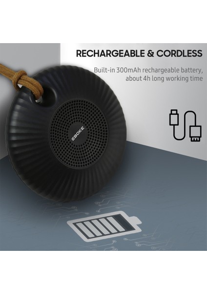 BS-176 Mini Bluetooth Hoparlör Fm Radyo Taşınabilir Şarj Edilebilir Outdoor Seyahat (Yurt Dışından)