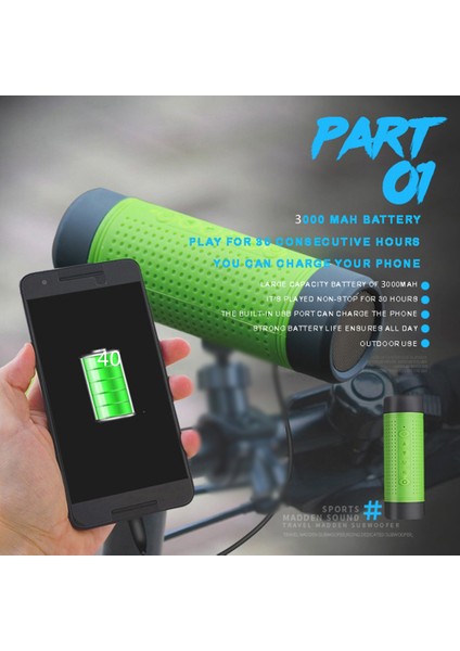 X2 Su Geçirmez Bluetooth Hoparlör 3000MAH Açık Hava B (Yurt Dışından)