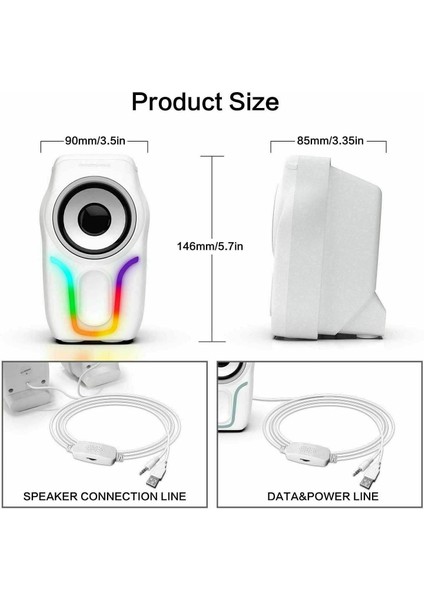 Kablolu Mini Oyun Hoparlörleri 3.5mm Taşınabilir Bilgisayar Hoparlörü (Yurt Dışından) fırsatları