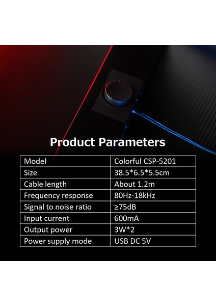 CSP-5201 USB Masaüstü Hoparlör - Hifi Ses ve Bağımsız Kontrol (Yurt Dışından) fırsatları