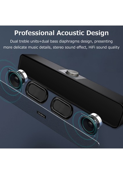 CSP-5201 USB Masaüstü Hoparlör - Hifi Ses ve Bağımsız Kontrol (Yurt Dışından) indirimleri