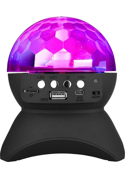 Renkli Döner LED Hoparlör Güçlü B Parti Işığı USB Aux Tf (Yurt Dışından)