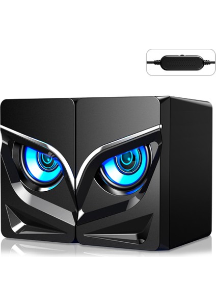 V128 Mini USB 2.1 Yükseltilmiş B Artırma Masaüstü Subwoofer Stereo Hoparlör (Yurt Dışından)