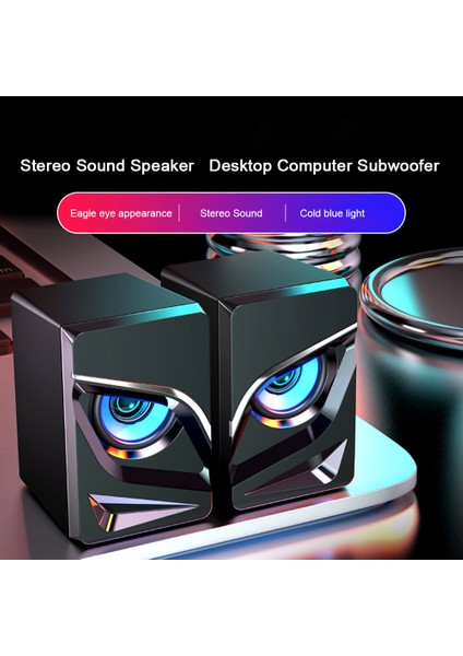 V128 Mini USB 2.1 Yükseltilmiş B Artırma Masaüstü Subwoofer Stereo Hoparlör (Yurt Dışından)