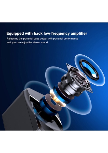 V128 Mini USB 2.1 Yükseltilmiş B Artırma Masaüstü Subwoofer Stereo Hoparlör (Yurt Dışından)