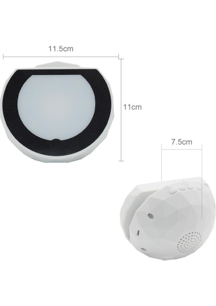 Qı Kablosuz Şarj, Bluetooth Hoparlör ve Ayarlanabilir Gece Lambası (Yurt Dışından)