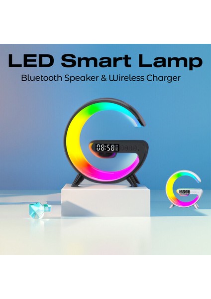 Akıllı G Lamba LED Rgb Kablosuz Şarj Alarmlı Saat (Yurt Dışından)