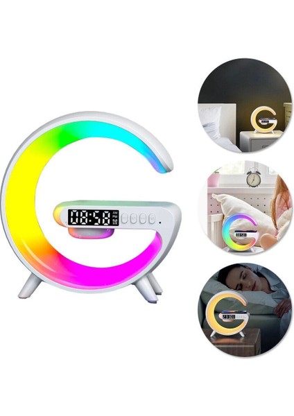 Akıllı G Lamba LED Rgb Kablosuz Şarj Alarmlı Saat (Yurt Dışından)