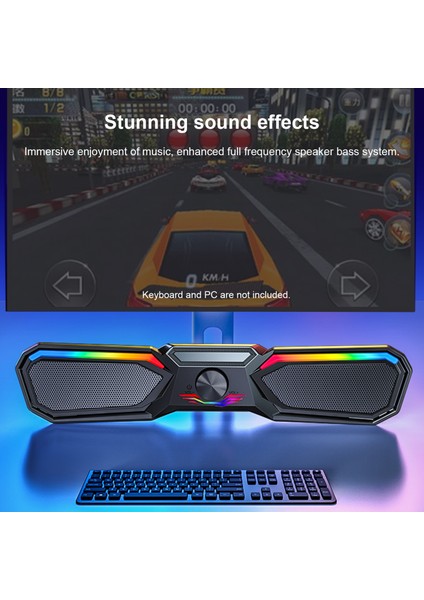 V-197 USB Kablolu Bilgisayar Sound Subwoofer Stereo Bas ve Surround Ses (Yurt Dışından)
