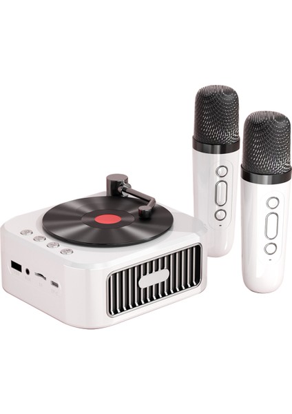 Retro CD Çalar Bluetooth 5.3 Portatif Hoparlör, Iki Mikrofonlu Hifi Ses Kalitesi, 10 Saat Şarj Ömrü, Aux/tf/usb (Yurt Dışından)