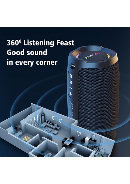 S49 Taşınabilir Kablosuz Hoparlör 40W Hifi Ses IP67 Su Geçirmez Bluetooth 5.2 Uzun Pil Ömrü (Yurt Dışından)