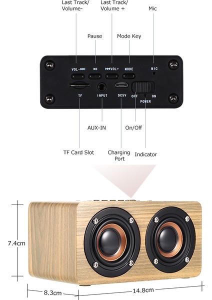 W5 Açık Sarı Bluetooth Hoparlör: Çift Hoparlör ve Süper B (Yurt Dışından) fiyatları