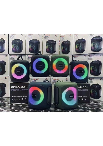A80 Su Geçirmez Kablosuz Açık Hava Bluetooth Hoparlör Rgb Subwoofer (Yurt Dışından) fiyatları