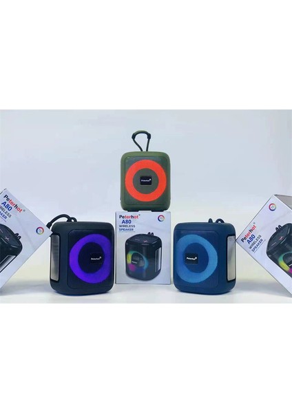 A80 Su Geçirmez Kablosuz Açık Hava Bluetooth Hoparlör Rgb Subwoofer (Yurt Dışından) modelleri