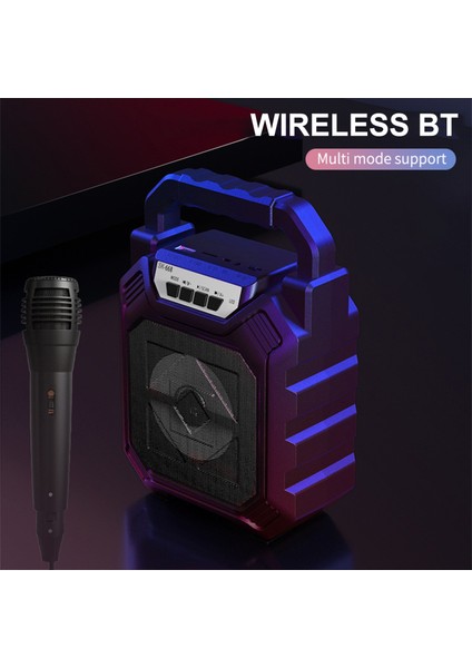 Taşınabilir Bt Karaoke Makinesi Şarjlı Kablosuz Hoparlör ve Mikrofon (Yurt Dışından)