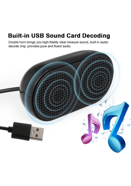 HK5002 USB Taşınabilir 3W Çift Hoparlör Pc/laptop (Yurt Dışından) indirimleri