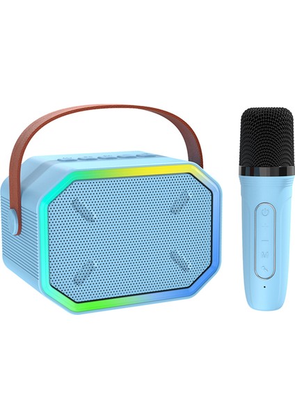 Mini Bt Kablosuz Mikrofonlu Rgb Işıklı Karaoke Hoparlör - Ev Partisi (Yurt Dışından)