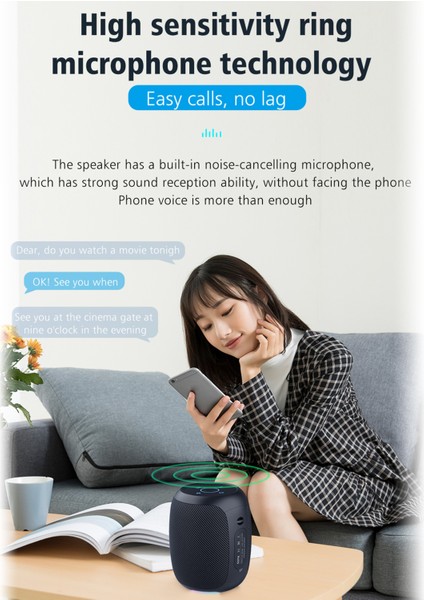 S53 Taşınabilir Bluetooth Hoparlör BT50 Ipx6 Su Geçirmez Stereo Hifi Ses (Yurt Dışından) modelleri