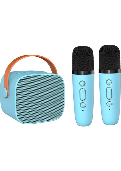 Mini Bluetooth Karaoke Hoparlör Kablosuz Mikrofonlu Taşınabilir Ev Parti Sistemi (Yurt Dışından)