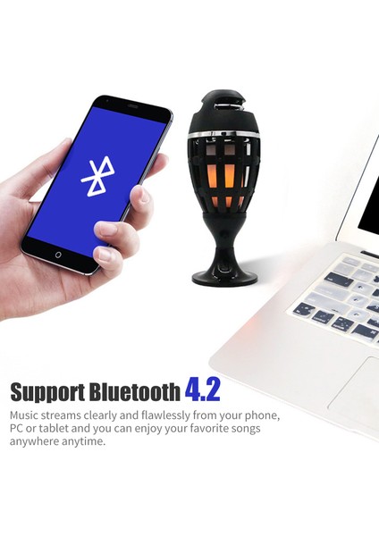 LED Alevli Taşınabilir Bluetooth Hoparlör B Ev Dış Mekan USB (Yurt Dışından)