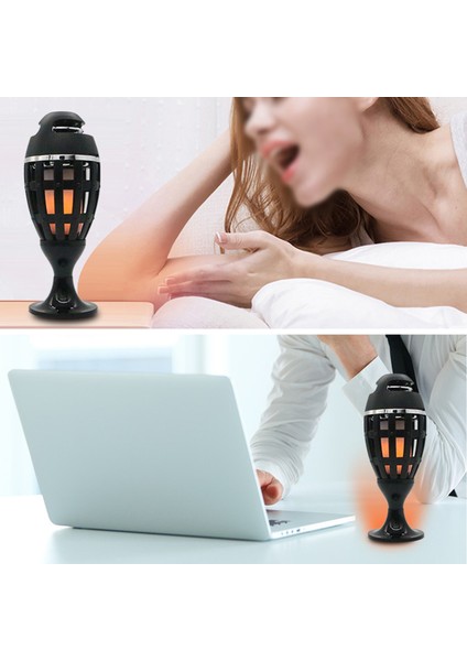 LED Alevli Taşınabilir Bluetooth Hoparlör B Ev Dış Mekan USB (Yurt Dışından)