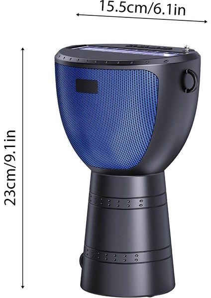 Afrika Davul Tasarımlı Güneş Enerjili Bluetooth Hoparlör - Taşınabilir Kablosuz Açık Hava Hoparlörü, El Fenerli Güneş Panelli (Yurt Dışından) modelleri
